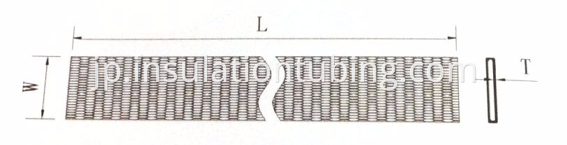 TLFZ Non Shrinkable Dacron Textile Sleeving drawing